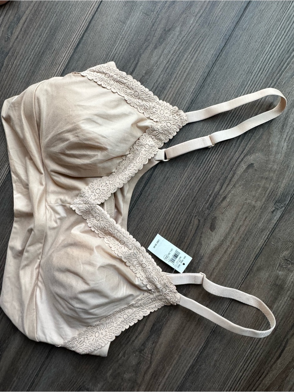 American Eagle Outfitters Lace-Trim Bralette in Light Beige